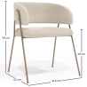 Buy Dining Chair - Upholstered in Fabric - Karen Beige 61151 with a guarantee