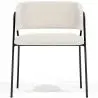 Buy Dining chair - Upholstered in Bouclé Fabric - Manar White 61153 - in the EU