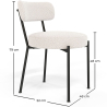 Buy Dining Chair - Upholstered in Bouclé Fabric - Simo White 61154 - prices