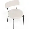 Buy Dining Chair - Upholstered in Bouclé Fabric - Simo White 61154 with a guarantee