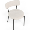 Buy Dining Chair - Upholstered in Bouclé Fabric - Simo White 61154 home delivery