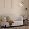 Buy 2/3-Seater Sofa - Upholstered in Bouclé Fabric - Munum White 61155 - prices