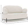Buy 2/3-Seater Sofa - Upholstered in Bouclé Fabric - Munum White 61155 - prices