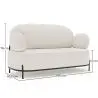 Buy 2/3-Seater Sofa - Upholstered in Bouclé Fabric - Munum White 61155 - prices