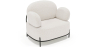 Buy Design armchair - Upholstered in bouclé fabric - Munum White 61156 in the Europe