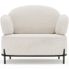 Buy Design armchair - Upholstered in bouclé fabric - Munum White 61156 - in the EU