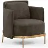 Buy Designer Armchair - Upholstered in Velvet - Hynu Taupe 60689 at MyFaktory
