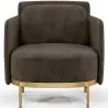 Buy Designer Armchair - Upholstered in Velvet - Hynu Taupe 60689 - in the EU