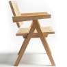 Buy Dining Chair in Cane Rattan - with Armrests - Leru Natural wood 61162 with a guarantee