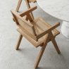 Buy Dining Chair in Cane Rattan - with Armrests - Leru Natural wood 61162 - in the EU