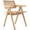 Buy Dining Chair in Cane Rattan - with Armrests - Leru Natural wood 61162 in the Europe