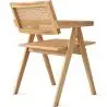 Buy Dining Chair in Cane Rattan - with Armrests - Leru Natural wood 61162 - in the EU