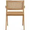 Buy Dining Chair in Cane Rattan - with Armrests - Leru Natural wood 61162 - prices
