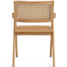 Buy Dining Chair in Cane Rattan - with Armrests - Leru Natural wood 61162 - in the EU