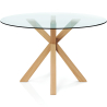 Buy Round Dining Table - 120CM - Glass - Ebra Natural 61163 - in the EU
