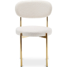 Buy Dining Chair - Upholstered in Bouclé Fabric - Ara White 61165 - in the EU