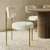 Buy Dining Chair - Upholstered in Bouclé Fabric - Ara White 61165 - prices