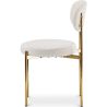 Buy Dining Chair - Upholstered in Bouclé Fabric - Ara White 61165 in the Europe
