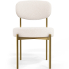 Buy Dining Chair - Upholstered in Bouclé Fabric - Ara White 61165 - in the EU