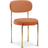 Buy Dining Chair - Upholstered in Velvet - Golden metal - Ara Orange 61166 at MyFaktory