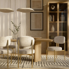 Buy Dining Chair - Upholstered in Velvet - Golden metal - Ara Beige 61166 - prices