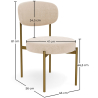 Buy Dining Chair - Upholstered in Velvet - Golden metal - Ara Beige 61166 - prices