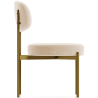 Buy Dining Chair - Upholstered in Velvet - Golden metal - Ara Beige 61166 home delivery