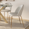 Buy Dining Chair - Upholstered in Bouclé Fabric - Maeve White 61167 - in the EU
