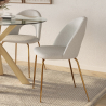 Buy Dining Chair - Upholstered in Bouclé Fabric - Maeve White 61167 - prices