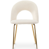 Buy Dining Chair - Upholstered in Bouclé Fabric - Maeve White 61167 - in the EU