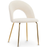 Buy Dining Chair - Upholstered in Bouclé Fabric - Maeve White 61167 at MyFaktory