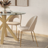 Buy Dining Chair - Upholstered in Velvet - Maeve Cream 61168 - in the EU