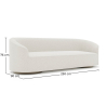 Buy 4/5 Seater Sofa - Bouclé Fabric Upholstery - Treya White 60662 in the Europe