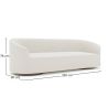 Buy 4/5 Seater Sofa - Bouclé Fabric Upholstery - Treya White 60662 - in the EU