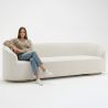 Buy 4/5 Seater Sofa - Bouclé Fabric Upholstery - Treya White 60662 at MyFaktory