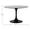 Buy Round Fiberglass Tulipa Table - 120cm Black 15418 at MyFaktory
