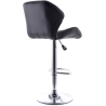 Buy Swivel Chromed Metal Backrest Bar Stool - Height Adjustable White 49746 in the Europe
