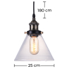 Buy Edison Large Crystal Lampshade Pendant Lamp - Carbon Steel Bronze 50875 in the Europe