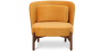 Buy Velvet Upholstered Armchair with Wood - Ebbe Mustard 61215 - in the EU