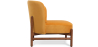 Buy Velvet Upholstered Armchair with Wood - Ebbe Mustard 61215 home delivery