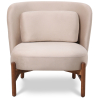 Buy Velvet upholstered armchair with wood - Ebbe Beige 61215 - in the EU
