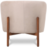Buy Velvet upholstered armchair with wood - Ebbe Beige 61215 with a guarantee