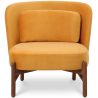 Buy Velvet Upholstered Armchair with Wood - Ebbe Mustard 61215 - in the EU