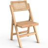 Buy Folding Wooden Rattan Dining Chair -Bama Natural wood 61157 - in the EU
