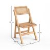 Buy Folding Wooden Rattan Dining Chair -Bama Natural wood 61157 home delivery