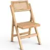 Buy Folding Wooden Rattan Dining Chair -Bama Natural wood 61157 in the Europe