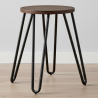 Buy Hairpin Stool - Dark wood and metal - 42cm  Bronze 61216 - prices