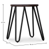 Buy Hairpin Stool - Dark wood and metal - 42cm  Bronze 61216 in the Europe
