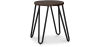 Buy Hairpin Stool - Dark wood and metal - 42cm  Bronze 61216 - in the EU