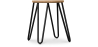Buy Hairpin Stool - 42cm - Light wood and metal Light grey 61217 - in the EU